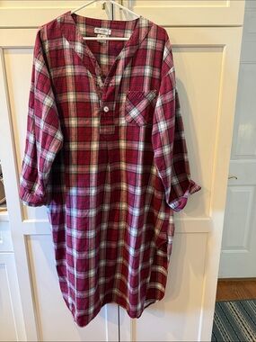 Vintage flannel Red Plaid Pajamas made in the USA 100% cotton Large